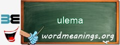 WordMeaning blackboard for ulema